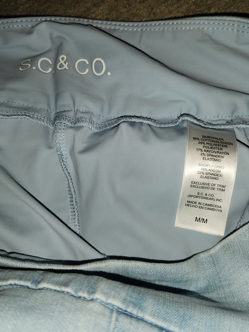 S.C. & Co Lt Wash Women’s Denim Skort - Medium - Picture 4 of 6